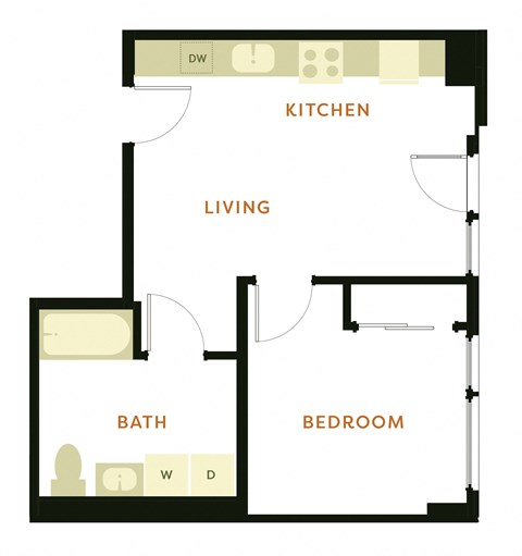 a floor plan of the apartment